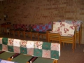Quilts in the back of the sanctuary